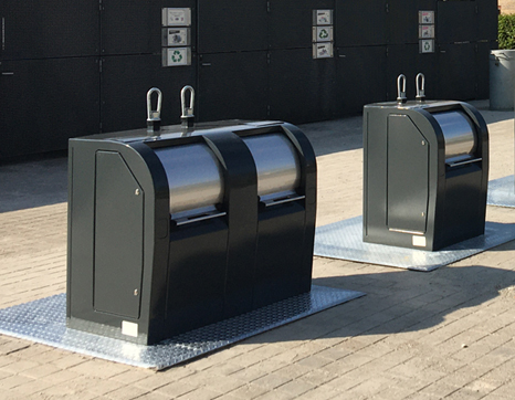 Image of Nedgravet affaldscontainer dobbelt product