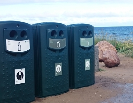 Image of Affaldssortering og Blå Flag på stranden 